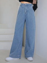 DAZY High Waist Slant Pocket Wide Leg Jeans